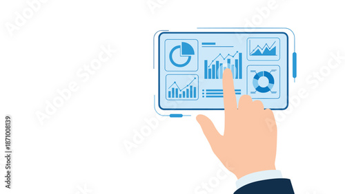 hand holding a touchpad pc with a message