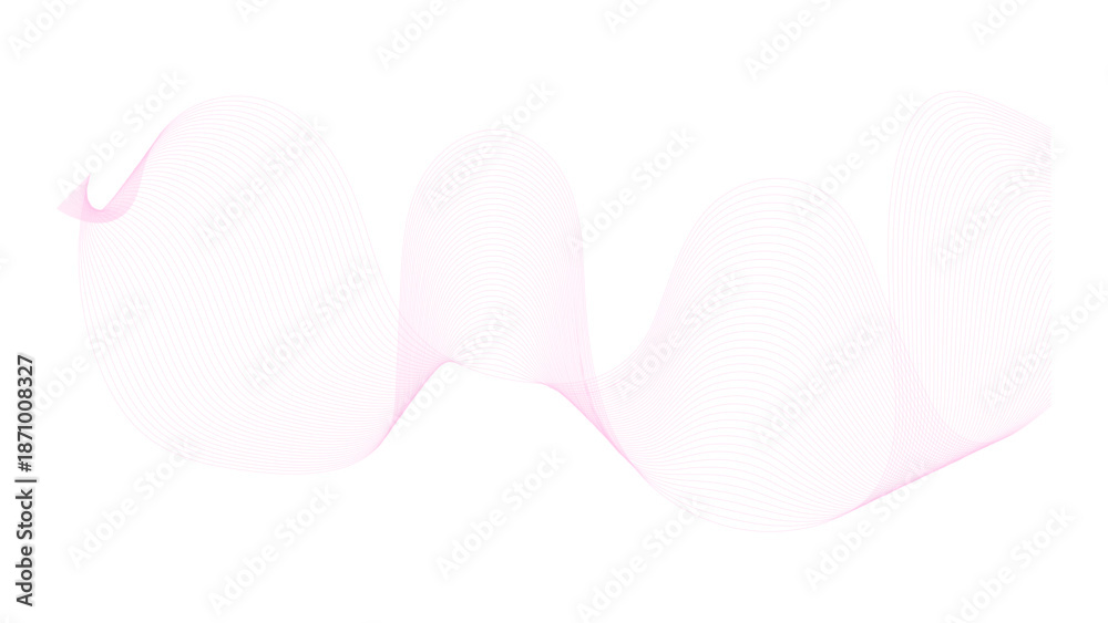 Fototapeta premium Abstract wave element for design twisted curve lines with blend effect