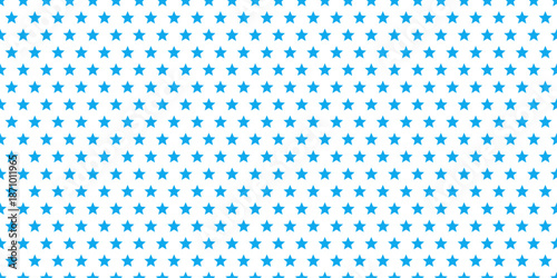 Seamless small star pattern with repeating blue stars creating simple decorative background for wallpaper, textile, wrapping paper, stationery and playful surface design