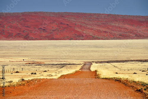 Scenic view of a Gravel Road in African desert