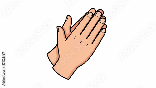 Praying Hands Gesture of Faith and Hope.