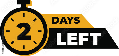 Days to Go Countdown Badge icon Set .Sale Deadline, Limited Time Offer and Event Timer Labels.1,2,3,4,5,6,7,8,9,10 days left countdown icon.