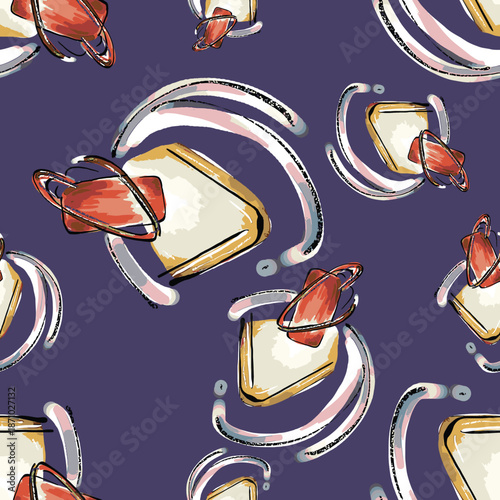 Hand drawn vector illustration Oil on canvas. colorful paint brush stroke painting, Abstract art vector illustration. Brushstrokes of paint. modern Art. Prints, wallpapers.