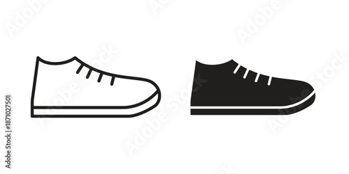 Sneaker icons vector collection for web designs. flat icons
