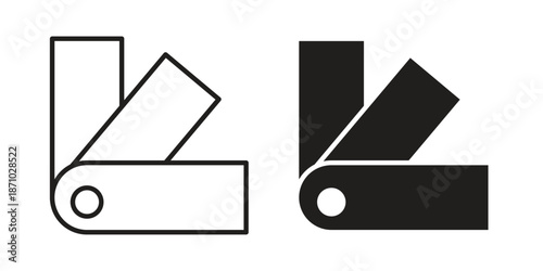 Swatch icons vector collection for web designs. flat icons