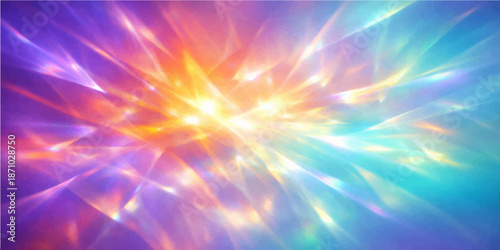 Abstract colorful background design featuring a bright sun explosion in space with glowing orange rays of light and a motion burst of energy against a starry night backdrop wallpaper illustration