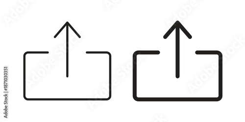 Upload icons vector collection for web designs. flat icons