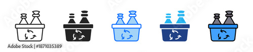 Process Waste Icon Set Multiple Style Collection