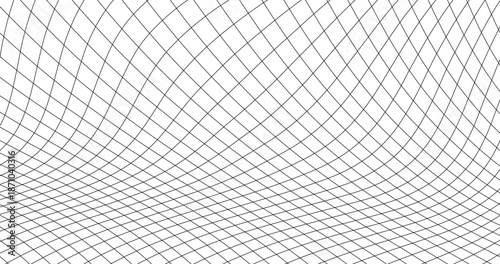 Grid mesh lattice grating with Distortion deformation array of lines illustration graphics