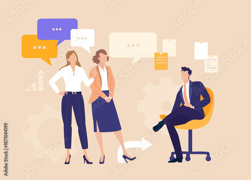 A diverse group of business professionals working together, symbolizing collaboration, communication, and shared goals. It reflects teamwork, collective intelligence, and professional synergy