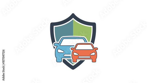 Car Insurance Protection Shield Logo Design.