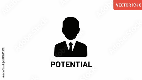 Silhouette of a person with the word potential below.