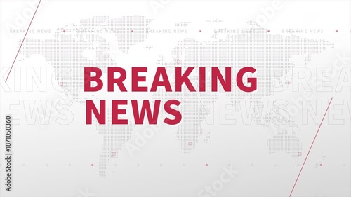 Breaking news & News Alert transition, 4K ProRes 4444 with alpha channel, start and end with transparent background, simplicity and minimalism design