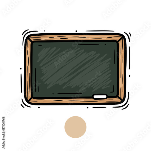 chalkboard vector illustration in minimalist flat style on white background. Used for education, classrooms, presentations and teaching themes