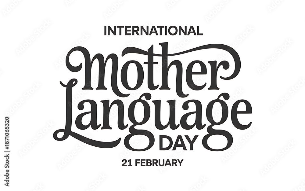Obraz premium International mother language day logo on white background