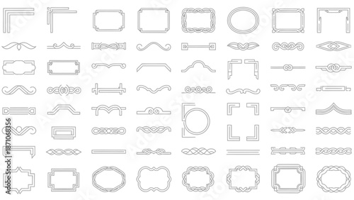 Decorative Borders and Ornate Frames Vector Set - Elegant Design Elements for Creative Projects