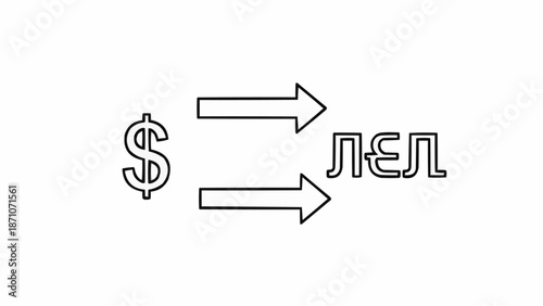 Dollar currency symbol to Moldovan Leu symbol exchange.