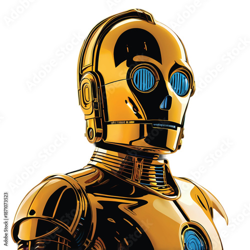 Futuristic Robot Character Illustration