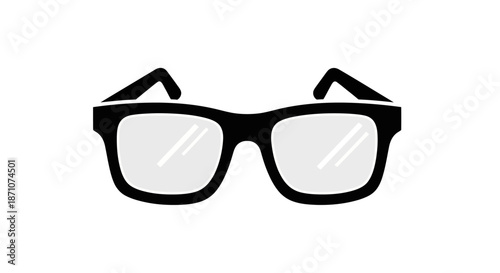 Black Framed Glasses with Clear Lenses Eye Protection.