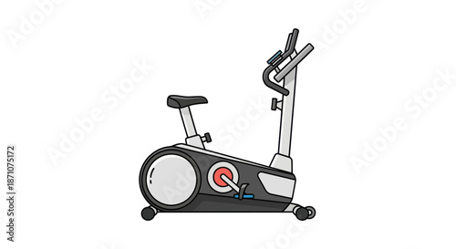 Modern Stationary Exercise Bicycle for Home Fitness Workouts.