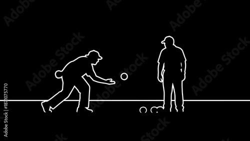 Players Compete in a Friendly Game Outdoors at Night