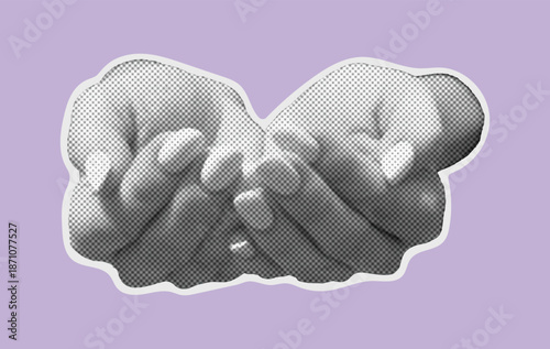 #givetogain campaign for March 8. Givetogain collage for Womens day 2026. Give to gain halftone woman hands