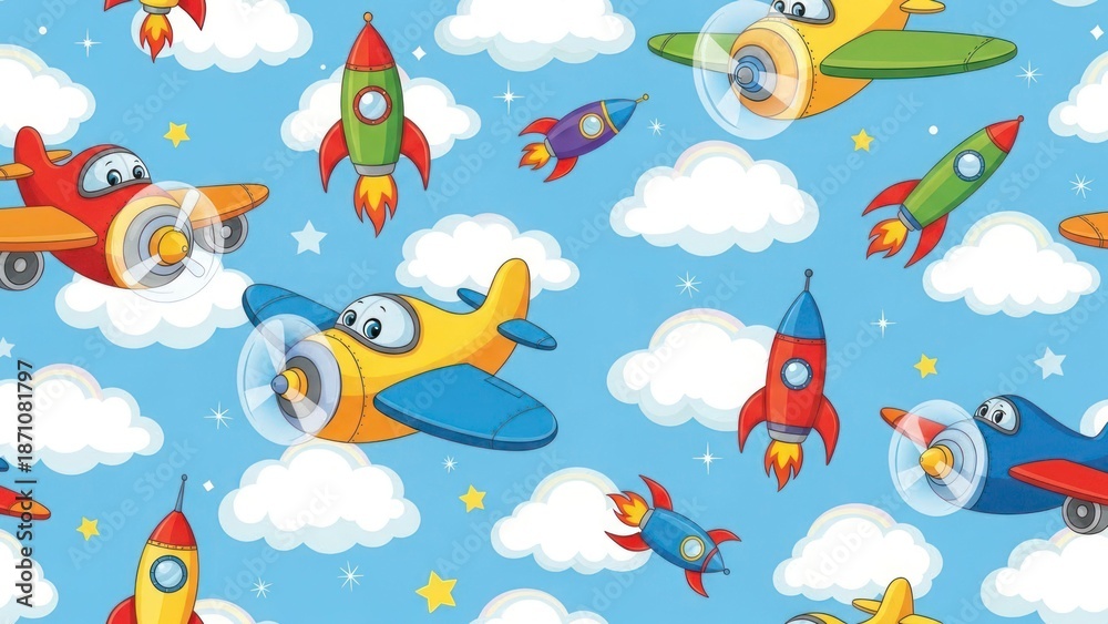 Obraz premium Cartoon planes