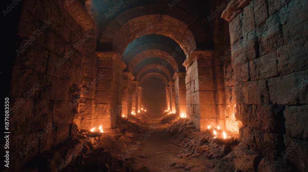 Fototapeta premium cave with lighting