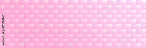 Pink bathroom tile wall background. ceramic kitchen floor, square mosaic 3d pattern
