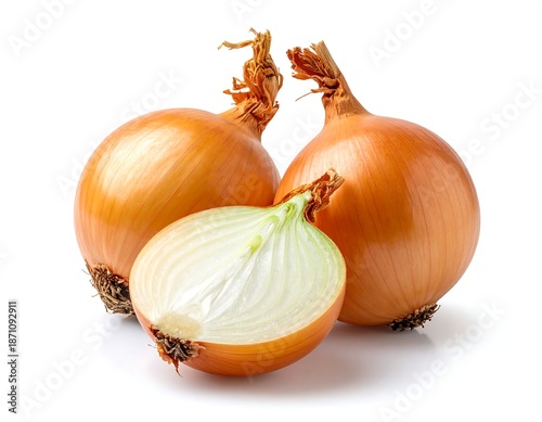 Wallpaper Mural Whole Onion Isolated on White for Food and Grocery Use
 Torontodigital.ca
