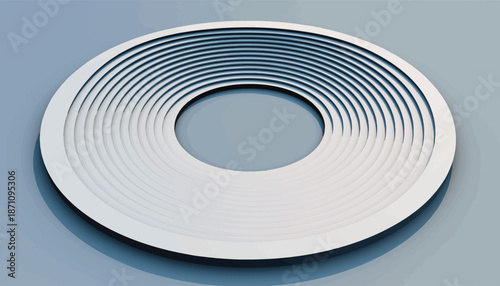 Precision-engineered circular metal disc with concentric grooves.