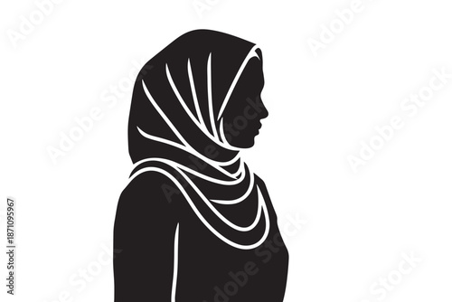 Hijab Woman Silhouette Standing
