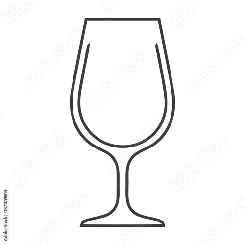 Minimalist Wine Glass One Line Art Continuous Stroke Illustration