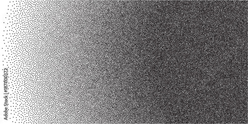 White paper background features grainy stipple pattern with subtle noise effect, ideal for gradient overlays, abstract designs, and modern grunge textures in vector format.