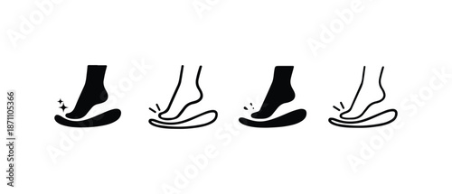 Foot Care and Orthopedic Clinic Symbols Pack for Healthcare UI/UX – Clean Vector Illustration