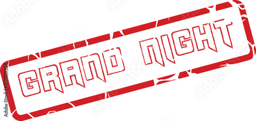 Photos Red distressed stamp featuring the phrase Grand Night suitable for special eveni