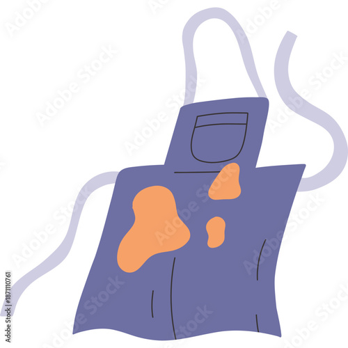 Cartoon Apron with Stains