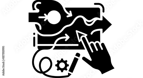 Business process optimization with gear and hand adjusting workflow