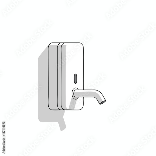 Illustration of a Door Handle on a White Background