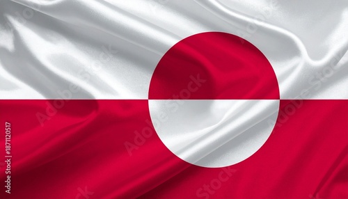 Greenland flag with red-white disk symbolizing identity autonomy and stark natural contrast Free Download Greenland flag with red-white disk symbolizing identity autonomy and stark natural contrast - GFXLoad