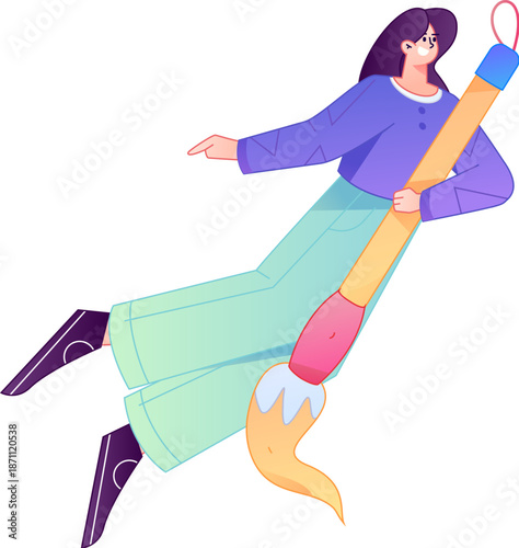 Doctor Character Professional Pose Medical Diagnosis Consultation Gradient Flat Vector Illustration Health Service Pose Asset
