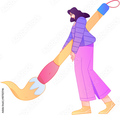 Doctor Character Professional Pose Medical Diagnosis Consultation Gradient Flat Vector Illustration Health Service Pose Asset
