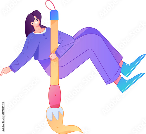 Doctor Character Professional Pose Medical Diagnosis Consultation Gradient Flat Vector Illustration Health Service Pose Asset
