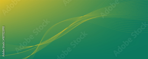 Elegant Flowing Yellow Wave Abstract Background