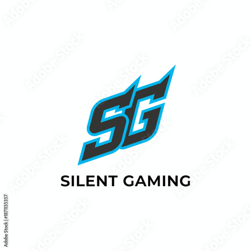 Silent Gaming logo with bold SG initials in blue, representing competitive esports, energy, and modern gaming identity.