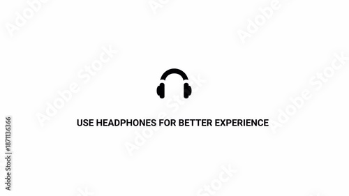 Use your headphones for better experience on white background. 4K animation alpha channel