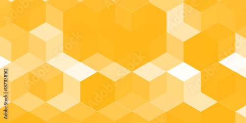 Gradient orange background on triangle pattern. Geometric abstract pixel background.