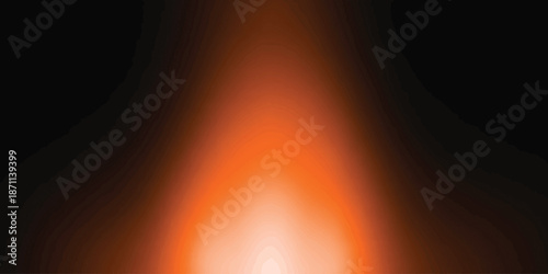 Abstract Glowing Orange Fire Light Effect on Black Background