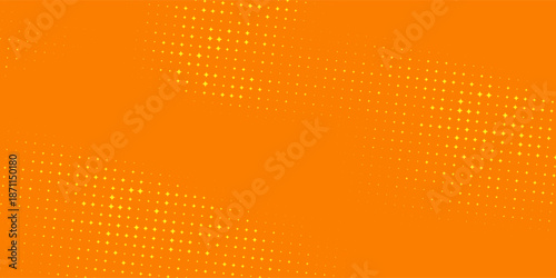 Orange Abstract Halftone Background with Dotted Gradient Pattern