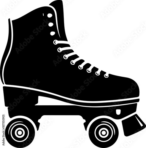 Classic Roller Skate Silhouette – Retro Skating Art

Vintage Quad Roller Skate Black Silhouette Illustration

Roller Skate Icon – Old School Skating Design